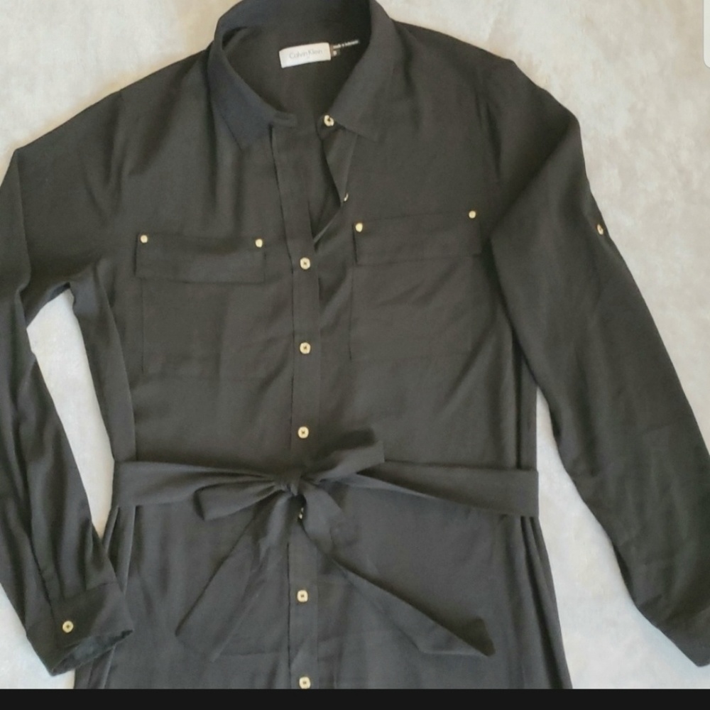 Calvin Klein Black Shirt Dress